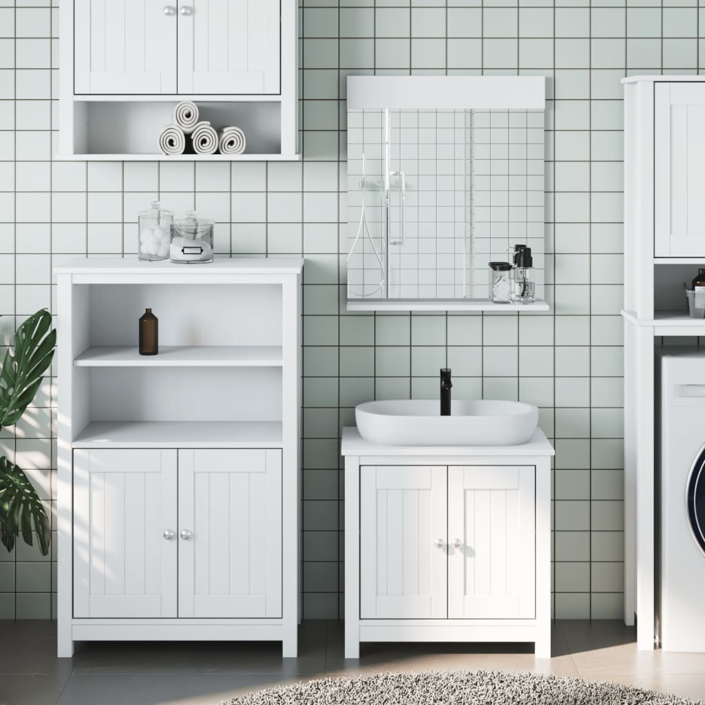 vidaXL Ensemble de meubles de salle de bain 3 pcs BERG bois de pin massif blanc