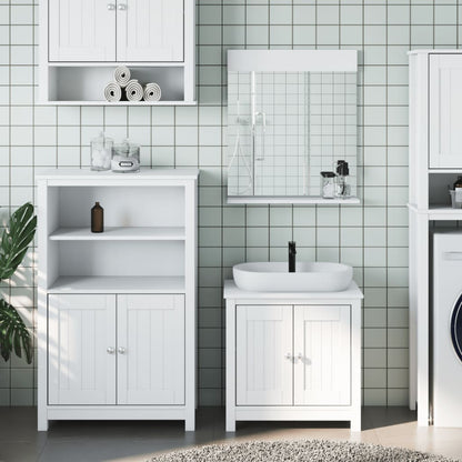 vidaXL Ensemble de meubles de salle de bain 3 pcs BERG bois de pin massif blanc