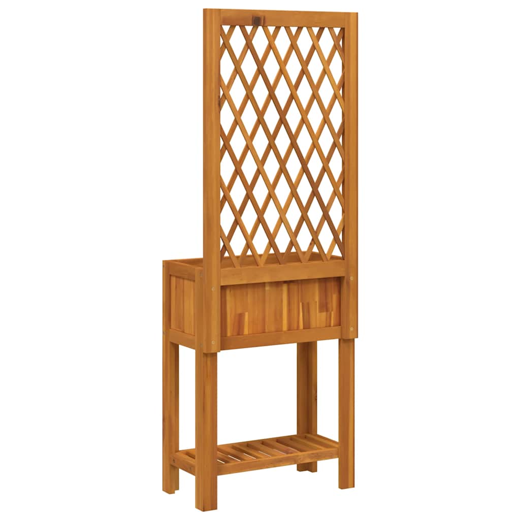 vidaXL Pflanzkübel mit Rankgitter & Ablage 55x29,5x152 cm Akazienholz