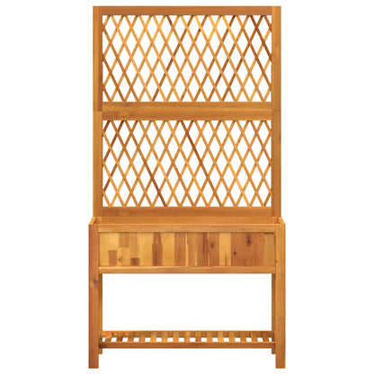 vidaXL Pflanzkübel mit Rankgitter & Ablage 100x32x185 cm Akazienholz