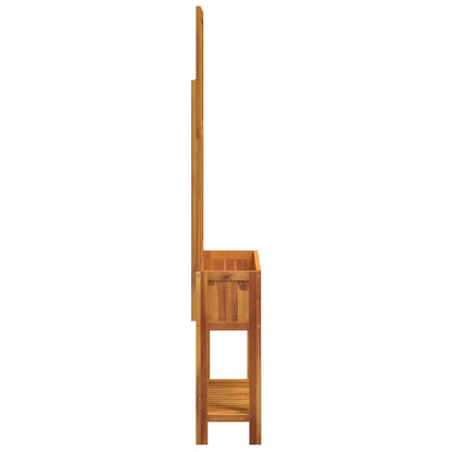 vidaXL Pflanzkübel mit Rankgitter & Ablage 100x32x185 cm Akazienholz