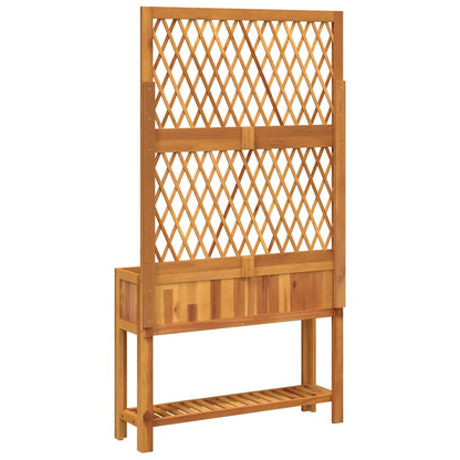 vidaXL Pflanzkübel mit Rankgitter & Ablage 100x32x185 cm Akazienholz