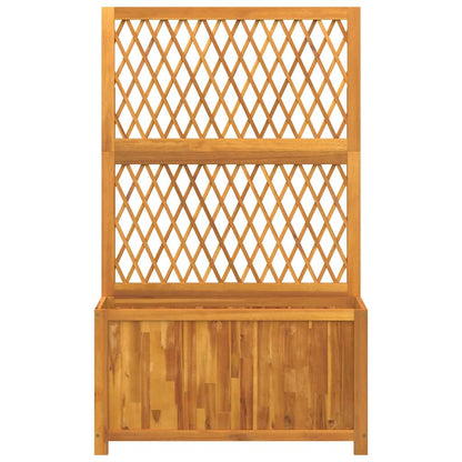 vidaXL Pflanzkübel mit Rankgitter 100x32x165 cm Massivholz Akazie