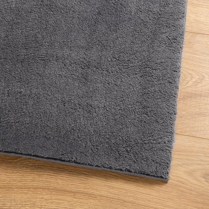 vidaXL Tapis HUARTE à poils courts doux et lavable anthracite 60x110 cm
