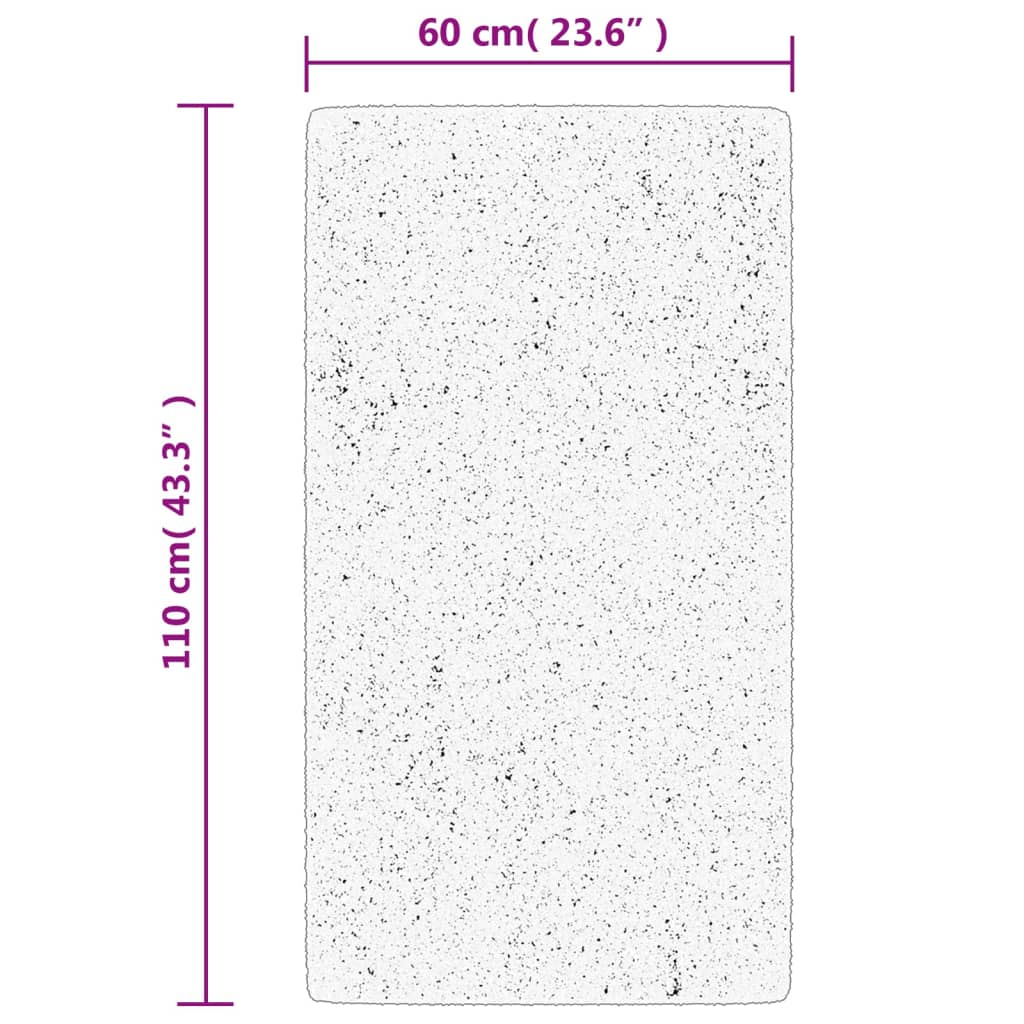 vidaXL Tapis HUARTE à poils courts doux et lavable anthracite 60x110 cm