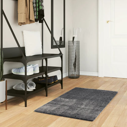 vidaXL Tapis HUARTE à poils courts doux et lavable anthracite 60x110 cm