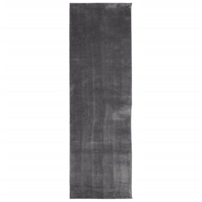 vidaXL Tapis HUARTE à poils courts, doux et lavable, anthracite 80x250 cm