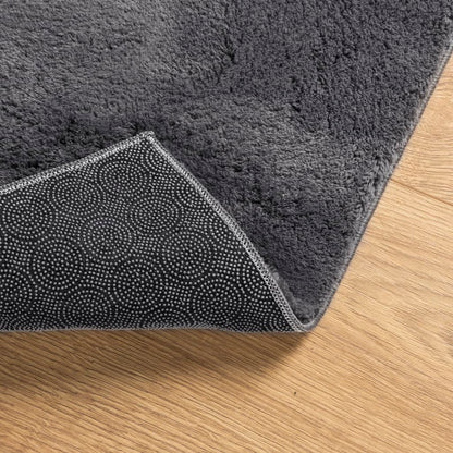 vidaXL Tapis HUARTE à poils courts, doux et lavable, anthracite 80x250 cm