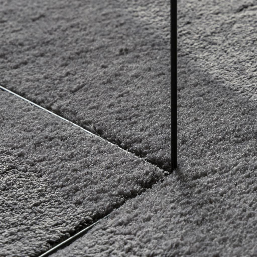 vidaXL Tapis HUARTE à poils courts, doux et lavable, anthracite 80x250 cm