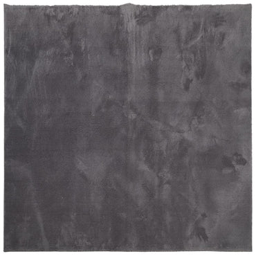 vidaXL Tapis HUARTE à poils courts, doux et lavable anthracite 120x120 cm