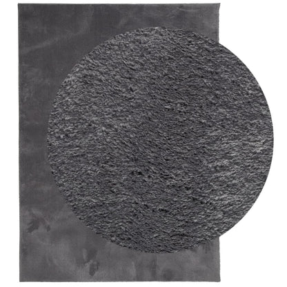vidaXL Tapis HUARTE à poils courts, doux et lavable, anthracite 140x200 cm