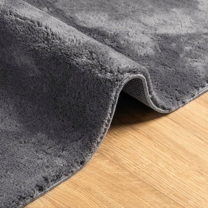 vidaXL Tapis HUARTE à poils courts, doux et lavable, anthracite 140x200 cm