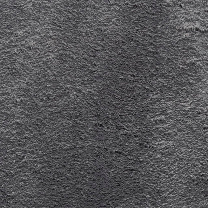 vidaXL Teppich HUARTE Kurzflor Weich und Waschbar Anthrazit 160x160 cm