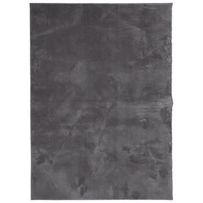 vidaXL Tapis HUARTE à poils courts, doux et lavable, anthracite 160x230 cm