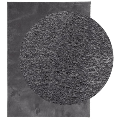 vidaXL Tapis HUARTE à poils courts, doux et lavable anthracite 200x280 cm