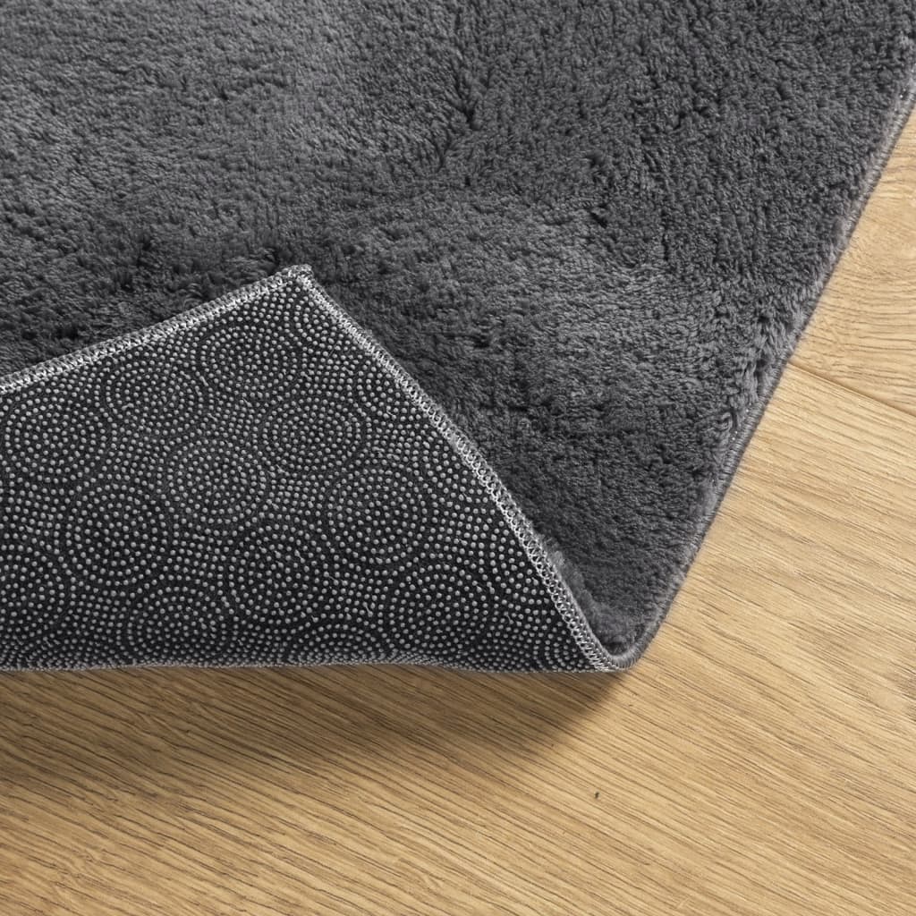 vidaXL Tapis HUARTE à poils courts, doux et lavable anthracite 200x280 cm