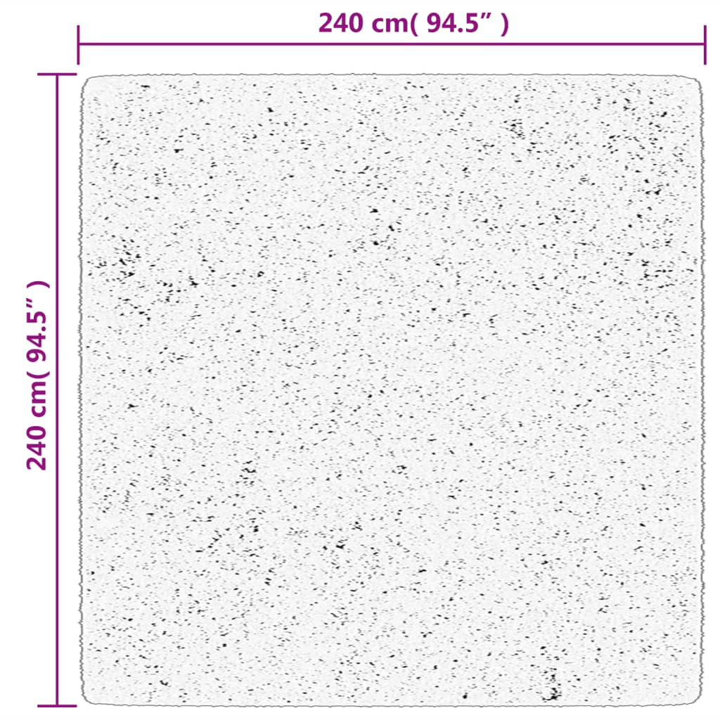 vidaXL Tapis HUARTE à poils courts doux et lavable anthracite 240x240 cm