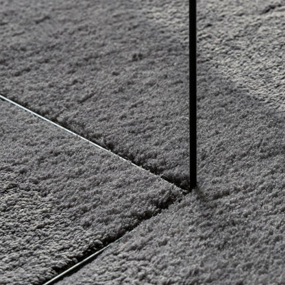 Teppich HUARTE Kurzflor Weich und Waschbar Anthrazit Ø 120 cm