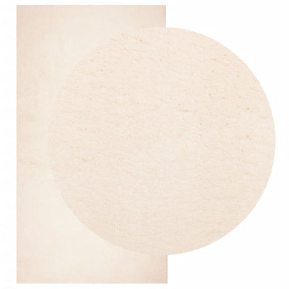 vidaXL Teppich HUARTE Kurzflor Weich und Waschbar Beige 60x110 cm