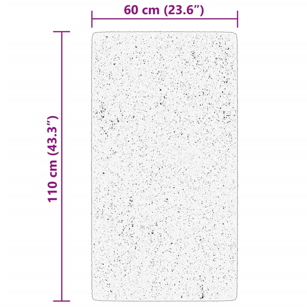 vidaXL Teppich HUARTE Kurzflor Weich und Waschbar Beige 60x110 cm