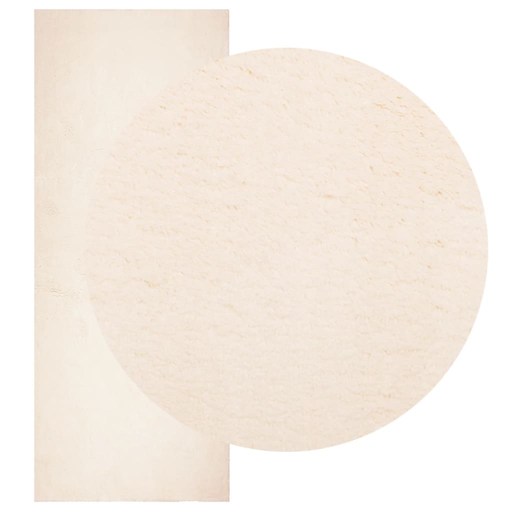 vidaXL Teppich HUARTE Kurzflor Weich und Waschbar Beige 80x200 cm