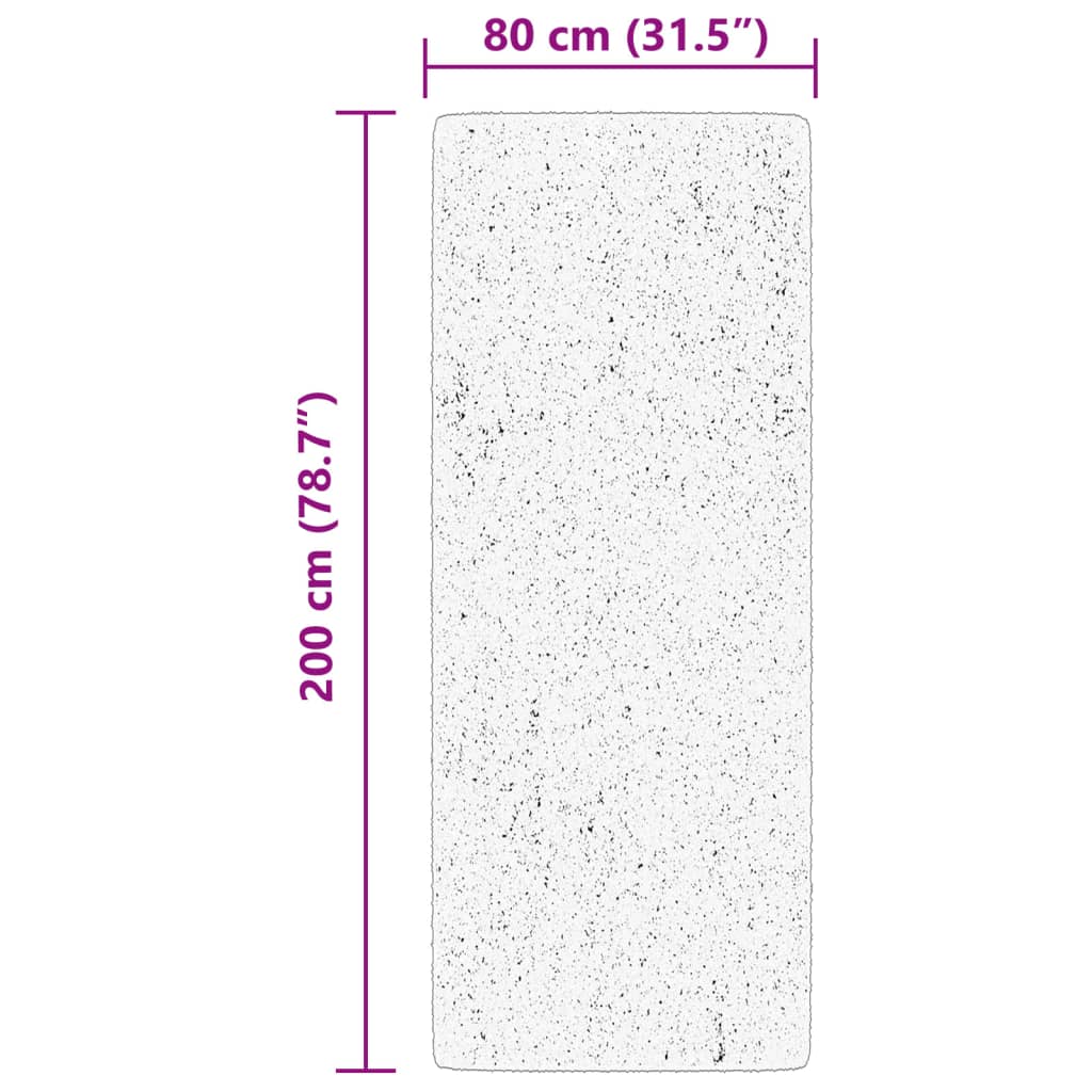 vidaXL Teppich HUARTE Kurzflor Weich und Waschbar Beige 80x200 cm