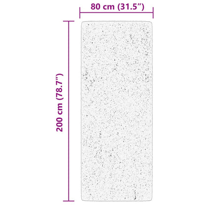 vidaXL Teppich HUARTE Kurzflor Weich und Waschbar Beige 80x200 cm