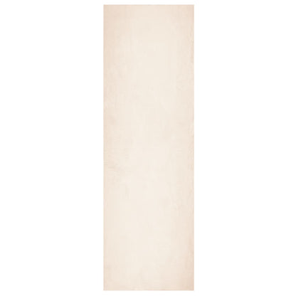 vidaXL Teppich HUARTE Kurzflor Weich und Waschbar Beige 80x250 cm