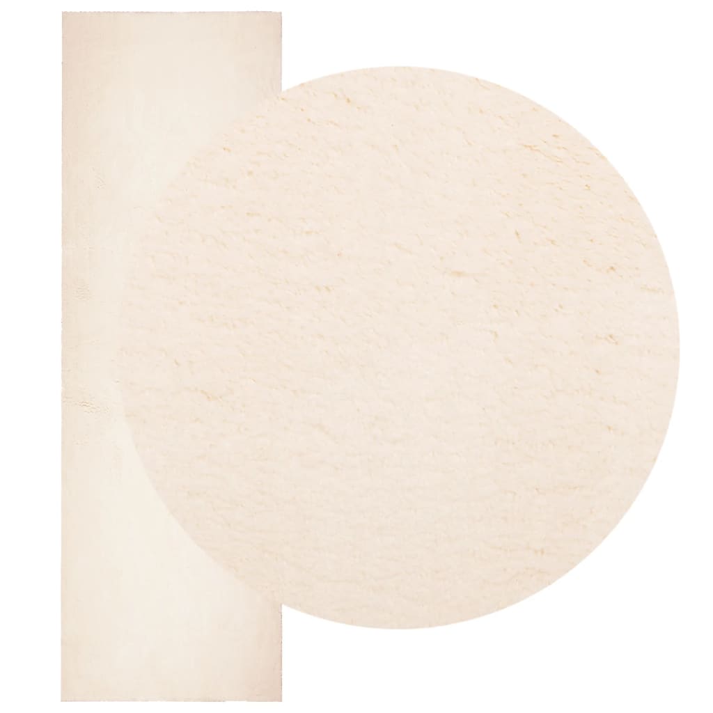vidaXL Teppich HUARTE Kurzflor Weich und Waschbar Beige 80x250 cm