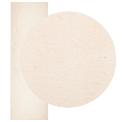 vidaXL Teppich HUARTE Kurzflor Weich und Waschbar Beige 80x250 cm