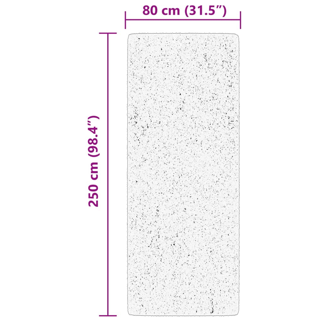 vidaXL Teppich HUARTE Kurzflor Weich und Waschbar Beige 80x250 cm