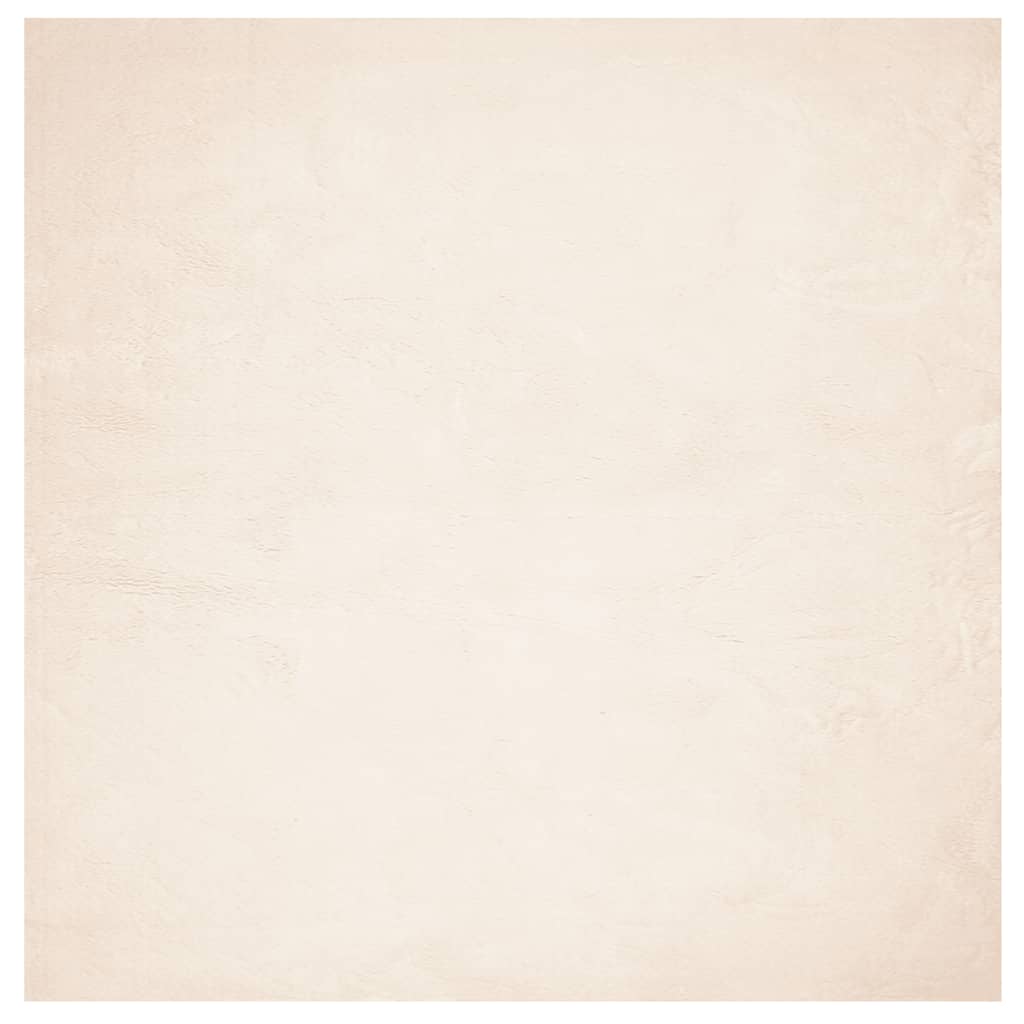 vidaXL Teppich HUARTE Kurzflor Weich und Waschbar Beige 120x120 cm