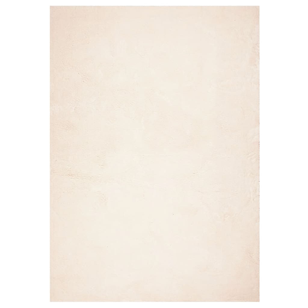 vidaXL Teppich HUARTE Kurzflor Weich und Waschbar Beige 120x170 cm
