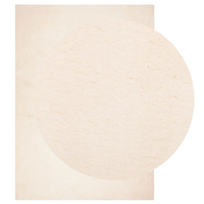 vidaXL Teppich HUARTE Kurzflor Weich und Waschbar Beige 120x170 cm