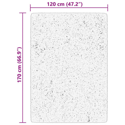 vidaXL Teppich HUARTE Kurzflor Weich und Waschbar Beige 120x170 cm