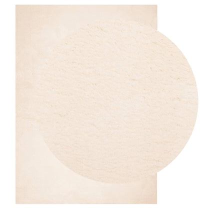 vidaXL Teppich HUARTE Kurzflor Weich und Waschbar Beige 140x200 cm