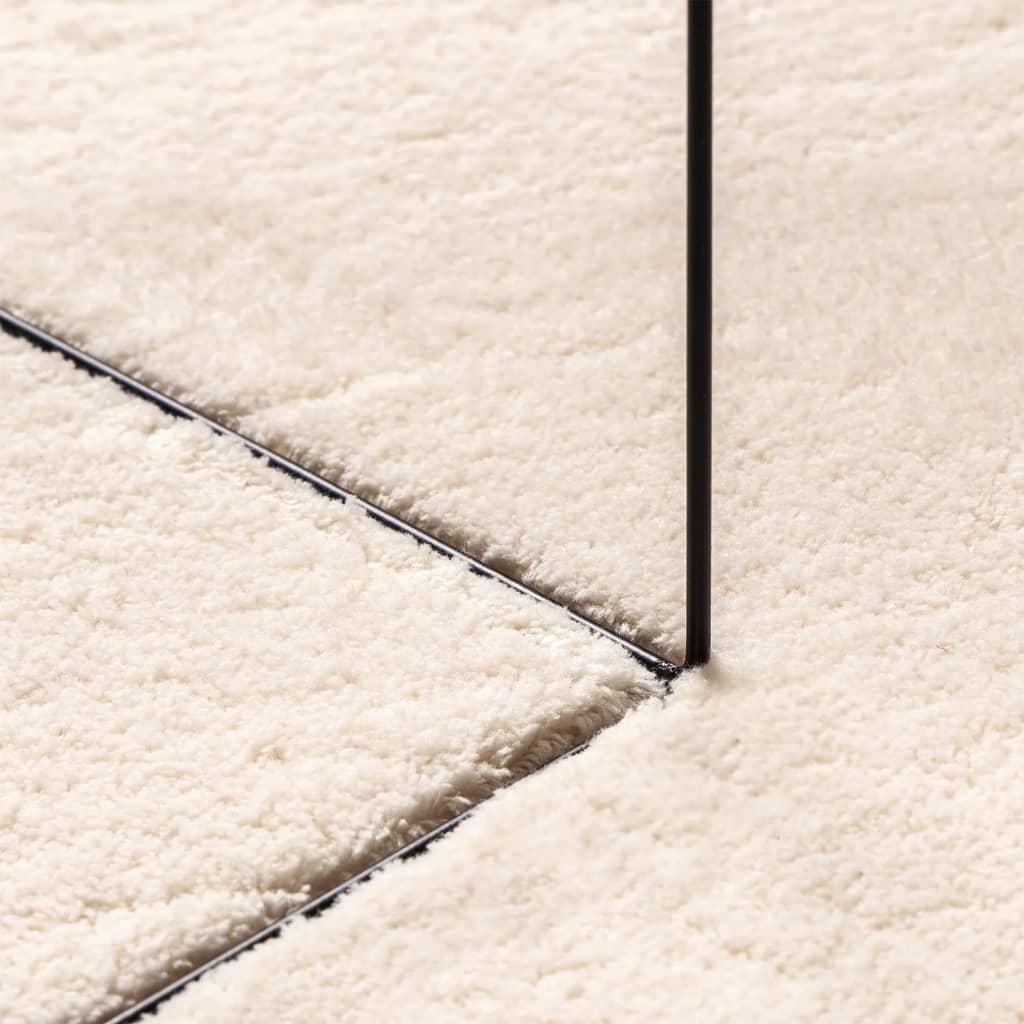 vidaXL Teppich HUARTE Kurzflor Weich und Waschbar Beige 140x200 cm