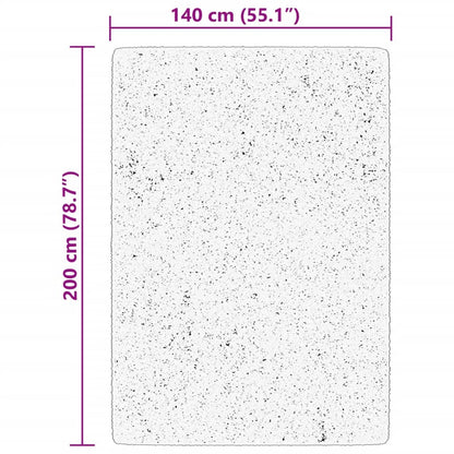 vidaXL Teppich HUARTE Kurzflor Weich und Waschbar Beige 140x200 cm