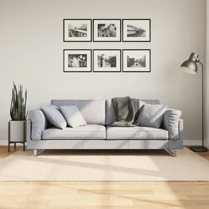 vidaXL Teppich HUARTE Kurzflor Weich und Waschbar Beige 140x200 cm