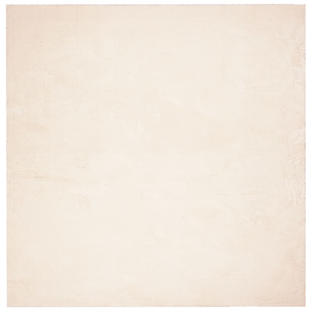 vidaXL Teppich HUARTE Kurzflor Weich und Waschbar Beige 160x160 cm