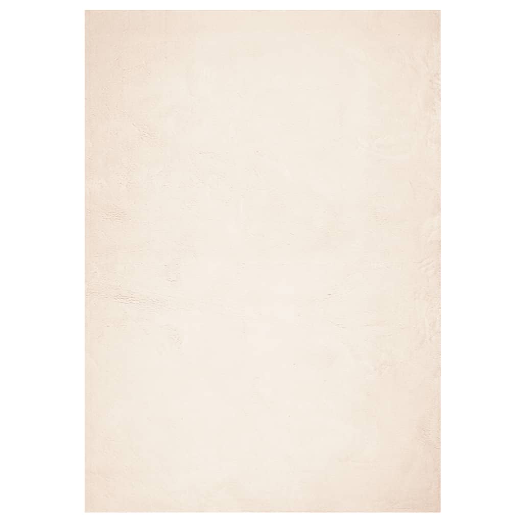 vidaXL Teppich HUARTE Kurzflor Weich und Waschbar Beige 160x230 cm