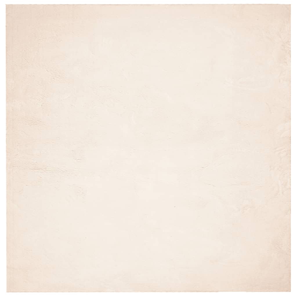 vidaXL Teppich HUARTE Kurzflor Weich und Waschbar Beige 200x200 cm