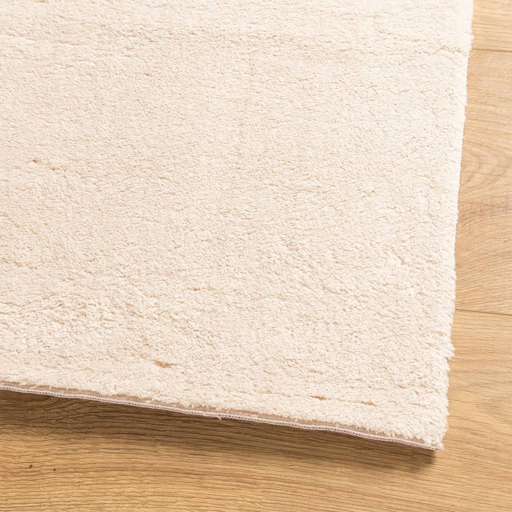 vidaXL Teppich HUARTE Kurzflor Weich und Waschbar Beige 200x200 cm