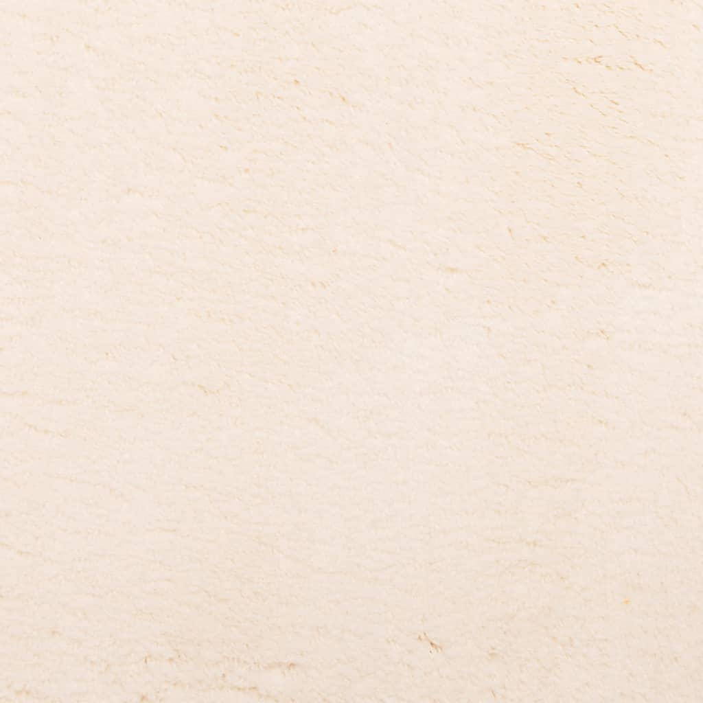 vidaXL Teppich HUARTE Kurzflor Weich und Waschbar Beige 200x200 cm