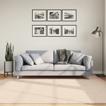 vidaXL Teppich HUARTE Kurzflor Weich und Waschbar Beige 200x200 cm