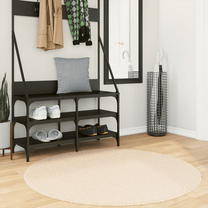 vidaXL Teppich HUARTE Kurzflor Weich und Waschbar Beige Ø 120 cm