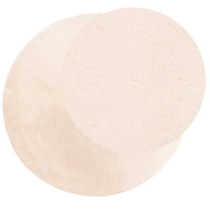 vidaXL Teppich HUARTE Kurzflor Weich und Waschbar Beige Ø 200 cm