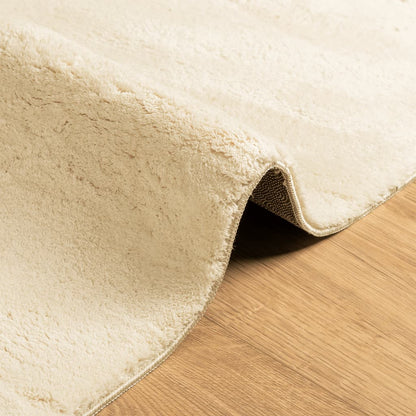 vidaXL Teppich HUARTE Kurzflor Weich und Waschbar Creme 80x150 cm