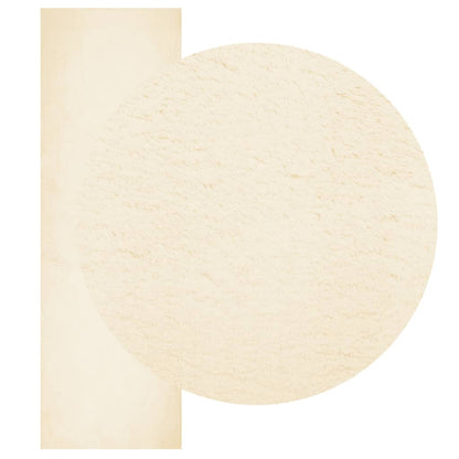 vidaXL Teppich HUARTE Kurzflor Weich und Waschbar Creme 80x250 cm