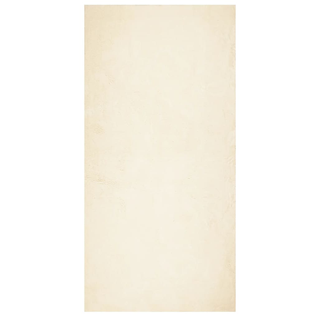 vidaXL Teppich HUARTE Kurzflor Weich und Waschbar Creme 100x200 cm